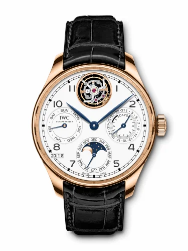IWC Portuguese Perpetual Calendar Tourbillon Edition “150 Years” Red Gold / White IW5045-01 (IW504501)